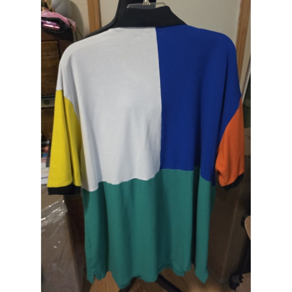 Polo Ralph Lauren Polo Rugby Shirt Mens 3XL Multi Color Colorblock Big Pony Logo - Picture 5 of 7